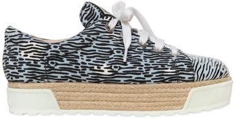Kenzo Cotton and Rope Laceup Wedges - Lyst