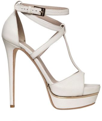 Le Silla Calfskin T-bar Sandals - Lyst