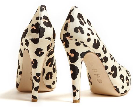 ... Cheap  Chic Beige Leopard Print Court Shoes in Animal (leopard
