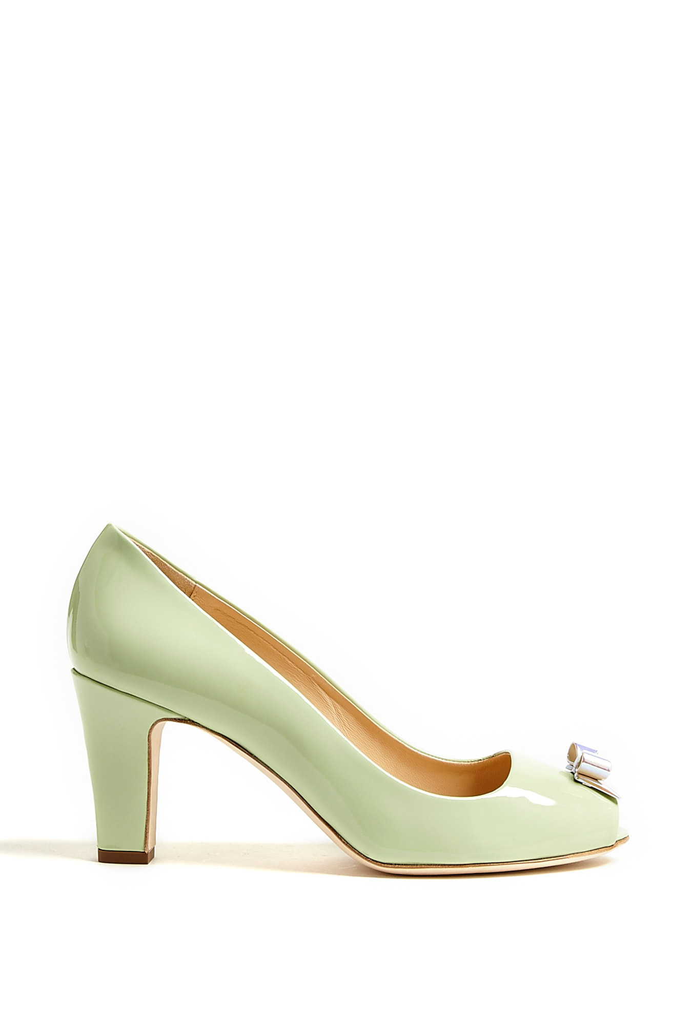 green bow heels