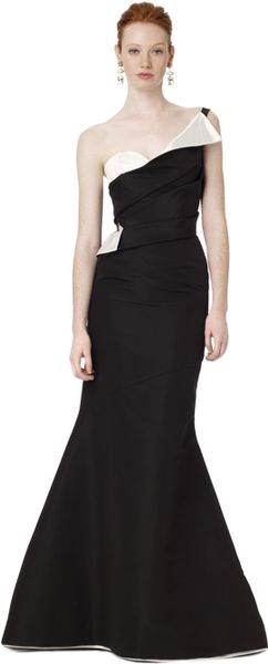 oscar de la renta black gown