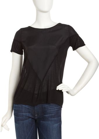 Aiko June Mixed Media Top - Lyst