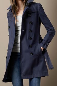 Burberry Brit Midlength Cotton Poplin Trench Coat - Lyst