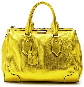 Burberry Prorsum Gladstone Metallic Leather Bag - Lyst