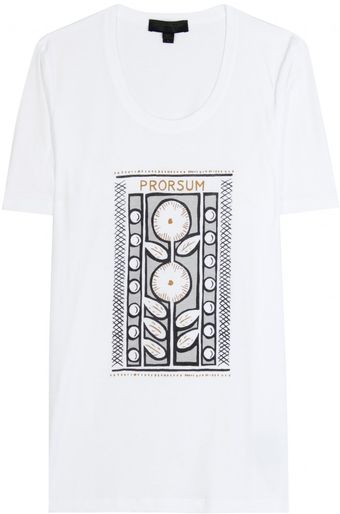 Burberry Prorsum Printed Tshirt - Lyst