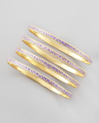 Chamak By Priya Kakkar Skinny Enamel Bangle Set - Lyst