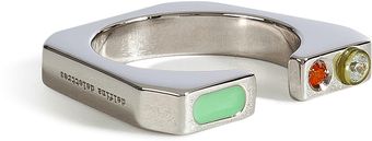 Delfina Delettrez Silver Neon Ring with Topazzircon Enamel - Lyst