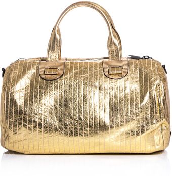 Meredith Wendell Metallic Leather Duffle Bag - Lyst