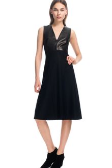 Narciso Rodriguez Leather and Angora Wool Dress - Lyst
