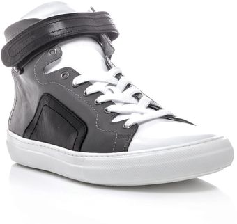 Pierre Hardy Leather Hightop Trainers - Lyst