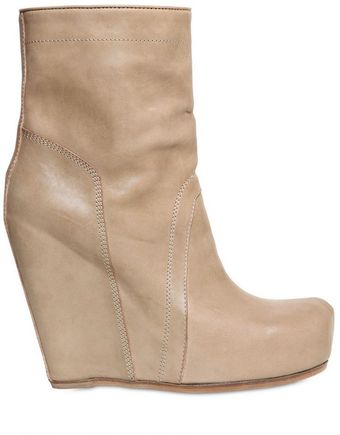Rick Owens 130mm Calfskin Wedge Boots - Lyst