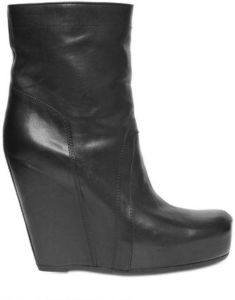 Rick Owens Calfskin Wedge Boots - Lyst
