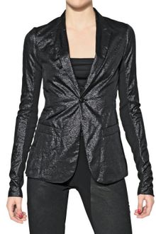 Rick Owens Shiny Silk Cotton Jacket - Lyst