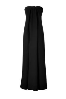 Valentino Black Silk Strapless Gown - Lyst