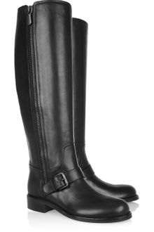 Bottega Veneta Leather Biker Knee Boots - Lyst