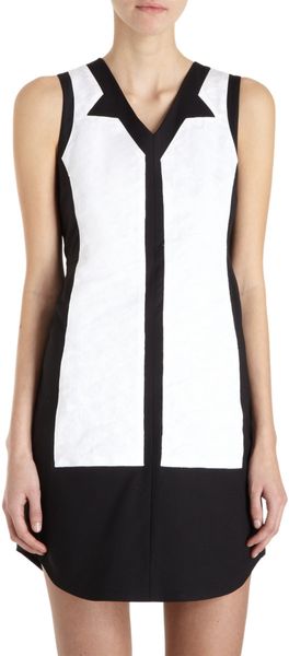 Icb Textured Abstract Panel Dress - Lyst