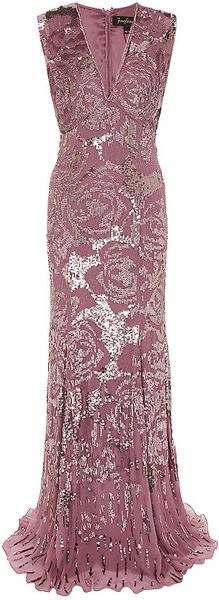 Jenny Packham Embellished Floral Gown - Lyst