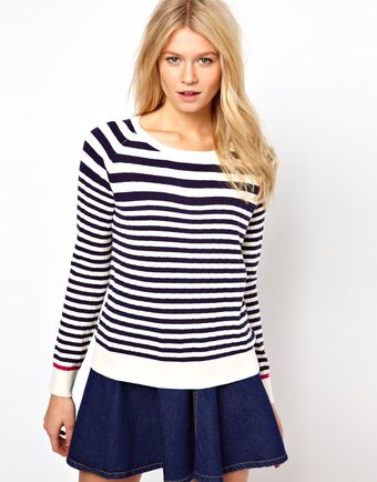 Oasis Fine Stripe Sweater - Lyst