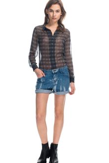 Theyskens' Theory Plume Denim Shorts - Lyst