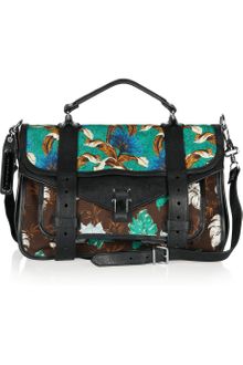 Proenza Schouler Ps1 Medium Printed Canvas and Leather Satchel - Lyst