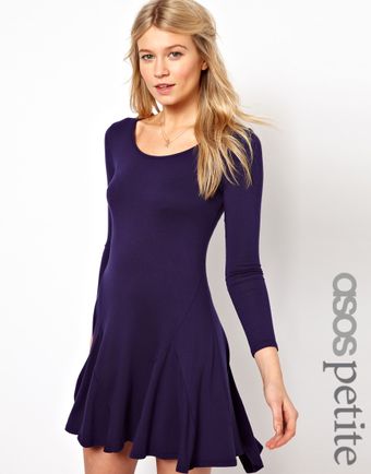 Asos Petite Exclusive Skater Dress with Full Skirt - Lyst
