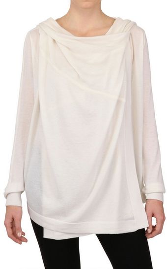 Donna Karan New York Hooded Light Cashmere Knit Cardigan - Lyst