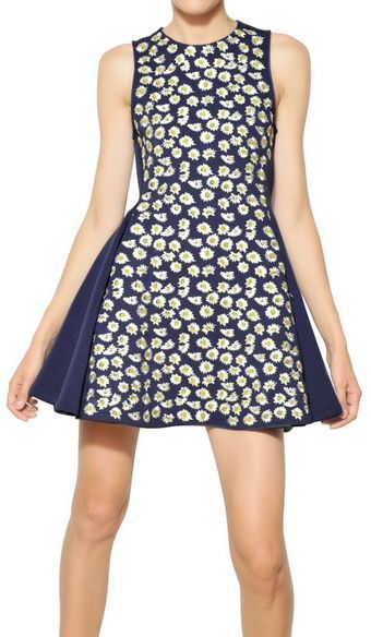 Kenzo Embroidered Cotton Jersey Dress - Lyst