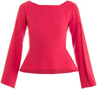 Osman Yousefzada Splitsleeve Peplum Top - Lyst