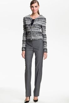 St. John Collection Straight Leg Mélange Wool Pants - Lyst