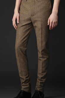 Burberry Prorsum Slim Fit Tweed Trousers - Lyst