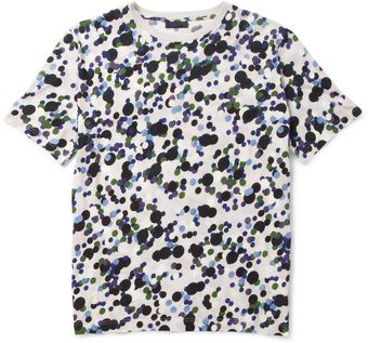 Lanvin Dotprint Cotton Crew Neck Tshirt - Lyst