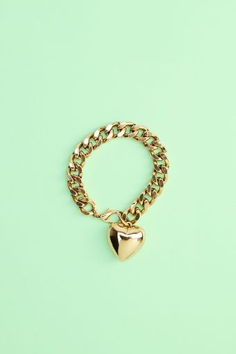 Nasty Gal Heart Of Gold Bracelet - Lyst