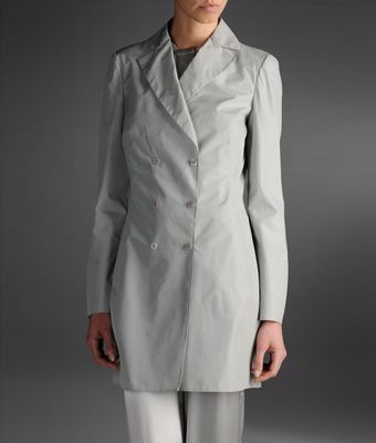 Emporio Armani Double breasted Coat - Lyst