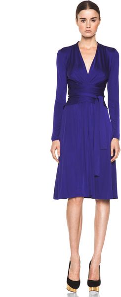 Issa Wrap Dress in Indigo - Lyst