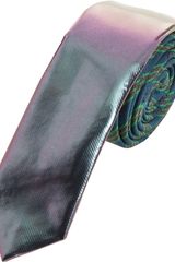 Lanvin Lacquer Dipped Repp Tie