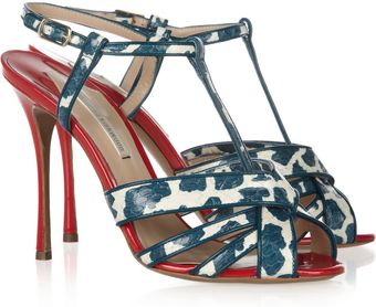 Nicholas Kirkwood Elaphe and Patent Leather Sandals - Lyst