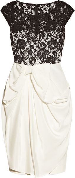 Notte By Marchesa Silkjersey and Lace Dress - Lyst