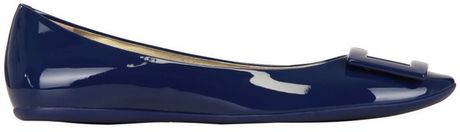 roger vivier blue flats
