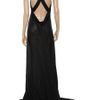 Balmain Draped Knitted Silk Gown in Black - Lyst