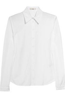 Erdem Cecilia Perforated Cotton Shirt - Lyst