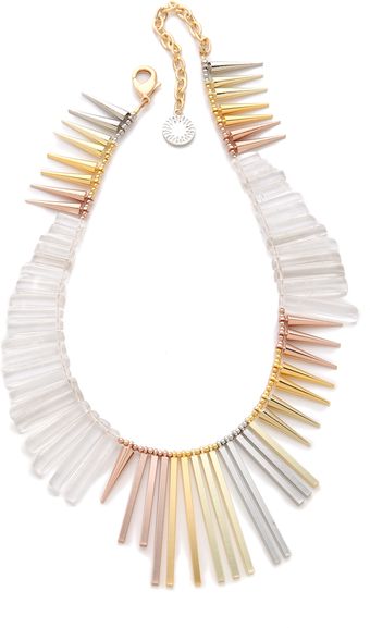 Gemma Redux Cracked Crystal Asymmetrical Necklace - Lyst