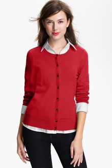 Halogen Three Quarter Sleeve Cardigan - Lyst