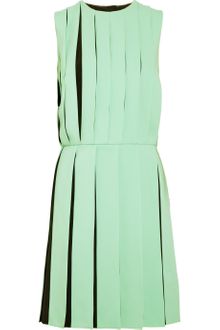 Versus  Pleated Crepe Dress - Lyst