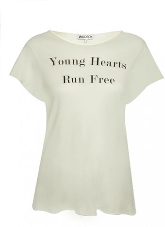 Wildfox Wildfox Young Hearts Run Free Tshirt Fountain - Lyst