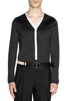 Balenciaga Contrast Trim Long Sleeve Tee - Lyst