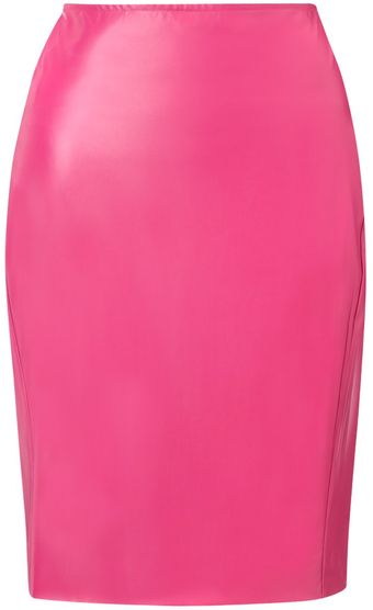 Cedric Charlier  Leather Effect Skirt - Lyst