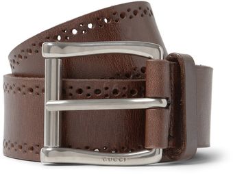 Gucci Perforated Leather Belt - Lyst