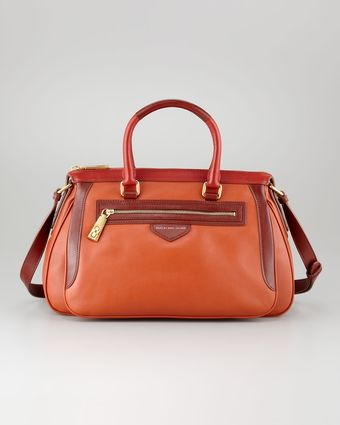 Marc By Marc Jacobs The Ziplocker Satchel Bag Burnt Sienna - Lyst
