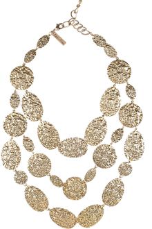 Oscar de la Renta 24karat Goldplated Disc Necklace - Lyst