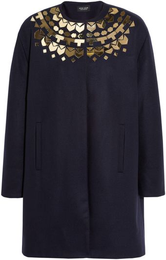 Sophie Hulme Embellished Wool Coat - Lyst